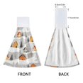 thumbnail image 3 of Yayeee Kitchen Hanging Hand Towels Set of 2 with Loop Bathroom Absorbent Tie Towel, Orange Snow Houses, 3 of 7