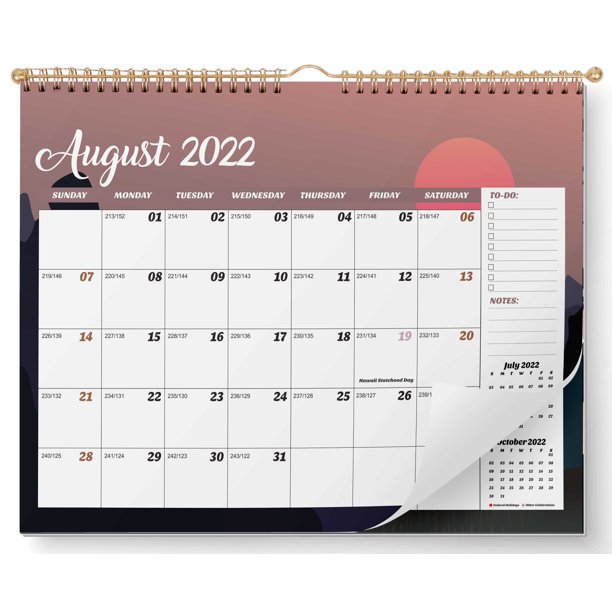 Hanging Calendar 2023 Inkdotpot13"x11"WallCalendarRuns until December 2023Hanging Spiral Bound MonthlyCalendar2022