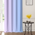 thumbnail image 6 of Lfeey Blackout Curtains for Bedrooms, Thermal Insulated Blocking Light-Blocking Curtains, Gradient Purple, 42x72 inch, 2 Panels, 6 of 7
