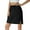 Black, variant on XIAONU Womens Skirts Elastic Waist Lace Hem Half Under Skirts Solid Color Elegant Knee Length Midi Skirt