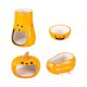 thumbnail image 3 of 4x casa creativa para hámster con forma de calabaza, cuenco de cerámica para comida, soporte para botella de agua, bañera para hámster enano, jerbos, 3 of 8