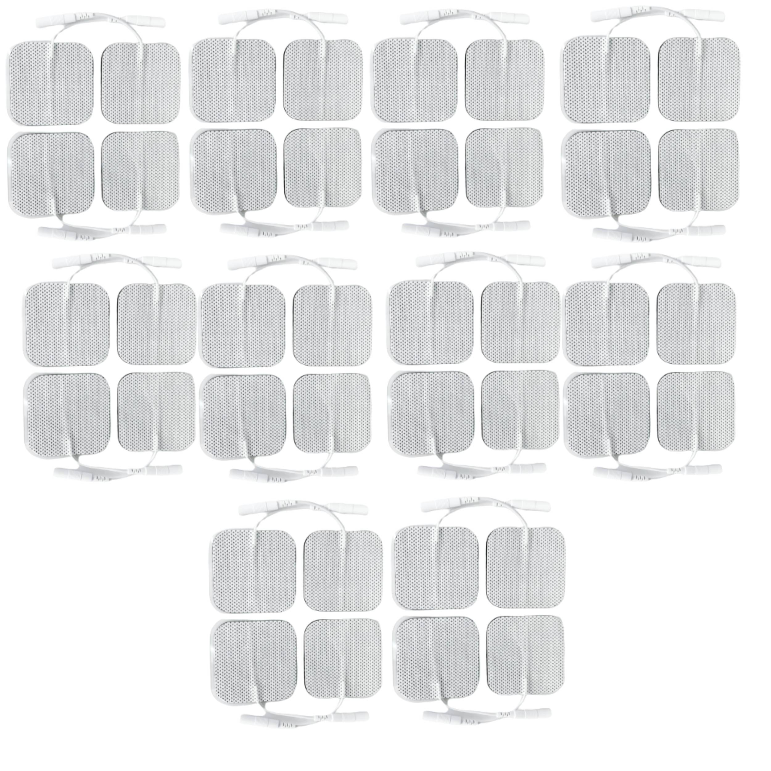 Unbranded TENS Unit Snap-On Electrode Pads – 40 Count, 2x3 Inch, For 7000/3000 Massagers, Pain Relief