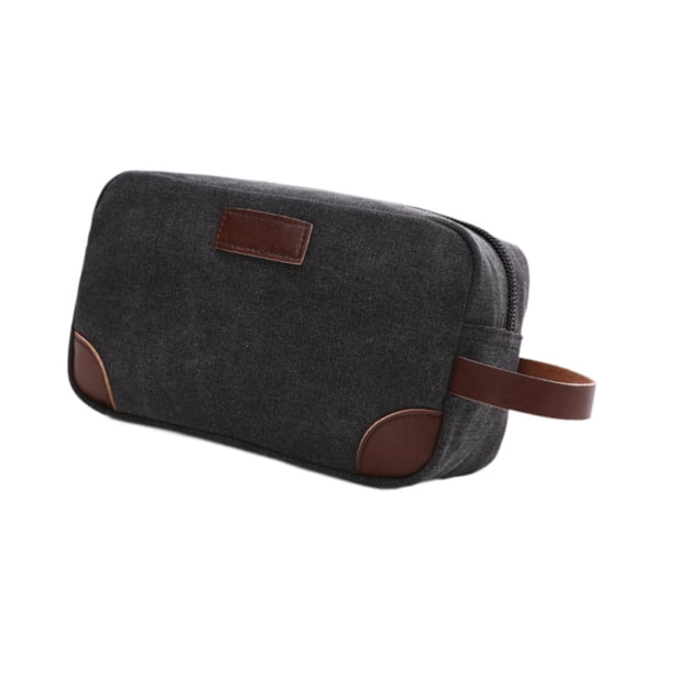 Bolso de mano Estuche para tarjetas de identificación versátil Portatarjetas portátil para regalo Viajes Compras Negro jinwen