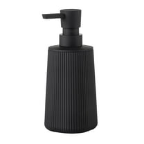 Small Soap Dispenser With Pump, Modern Simple Style Striped Plastic Hand Soap Dispenser For Bathroom And Kitchen, Black, Gray And White Options