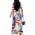 thumbnail image 2 of Women Plus Size Maxi Dress for Women Casual Summer Sundress V-Neck 3/4 Sleeve, 2 of 3