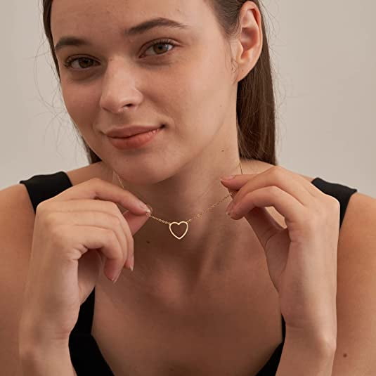 Gold heart necklace walmart outlet