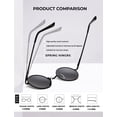 thumbnail image 6 of KALIYADI Round Polarized Sunglasses for Men Women Retro Metal Hippie Circle Style Sun Glasses, 6 of 8