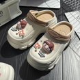 thumbnail image 3 of Zapatos con agujeros de dibujos animados para mujer, sandalias de playa informales de suela gruesa de EVA para verano, zapatos de jardín de tacón alto a la moda, zapatos con agujeros de 8 cm de grosor, 3 of 5