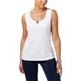 thumbnail image 1 of Camiseta sin mangas Karen Scott para mujer blanca grande, 1 of 1