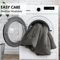 thumbnail image 6 of JERFIT King Size Waffle Weave Comforter Set, 3-Piece Oversized All Season Bedding, 100% Cotton, Charcoal Gray, 6 of 10