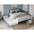 thumbnail image 3 of AFI Warren 14" Queen Wood Platform Bed Frame with Twin-XL Trundle, Grey, 3 of 13
