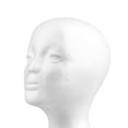 thumbnail image 7 of Female Foam Mannequin Head for Wigs – White Styrofoam Wig Mannequin Head with Stable Base, 20.87" Head Circumference – Lightweight Foam Head for Displaying Wigs, Hats, Masks, Glasses,Hairpieces, 7 of 7