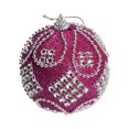 thumbnail image 2 of Single Glitter Christmas Ball Ornament, 8cm Shatterproof Foam Xmas Tree Decor with Rhinestones, Safe for Kids & Pets, Indoor & Outdoor Use C, 2 of 5