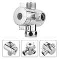 thumbnail image 6 of 1/2\\\" BSP Chrome 3-Way T-Adapter Shower Head Diverter Valve for Bath mixer Tap, 6 of 9