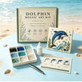 thumbnail image 2 of Dolphin Mosaic Art Kit, DIY Ocean Animal Mosaic Craft Set for Kids, All-in-One Handmade Art Supplies, Creative Birthday Gift, 2 of 4