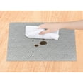 thumbnail image 3 of REGALWOVEN 6 Pack Place Mats, Placemats for Kitchen Dining Table Decor Heat Resistant Table Placemats Wipeable Table Mat Silver Black 18*12in, 3 of 7