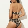 thumbnail image 3 of Conjunto de bikini de guepardo para mujer, traje de baño de corte alto con lazo ajustable, traje de baño de dos piezas, 3 of 5
