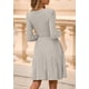 thumbnail image 5 of Vestido Suéter PRETTYGARDEN Cuello en V Manga Larga XL Gris Claro, 5 of 8