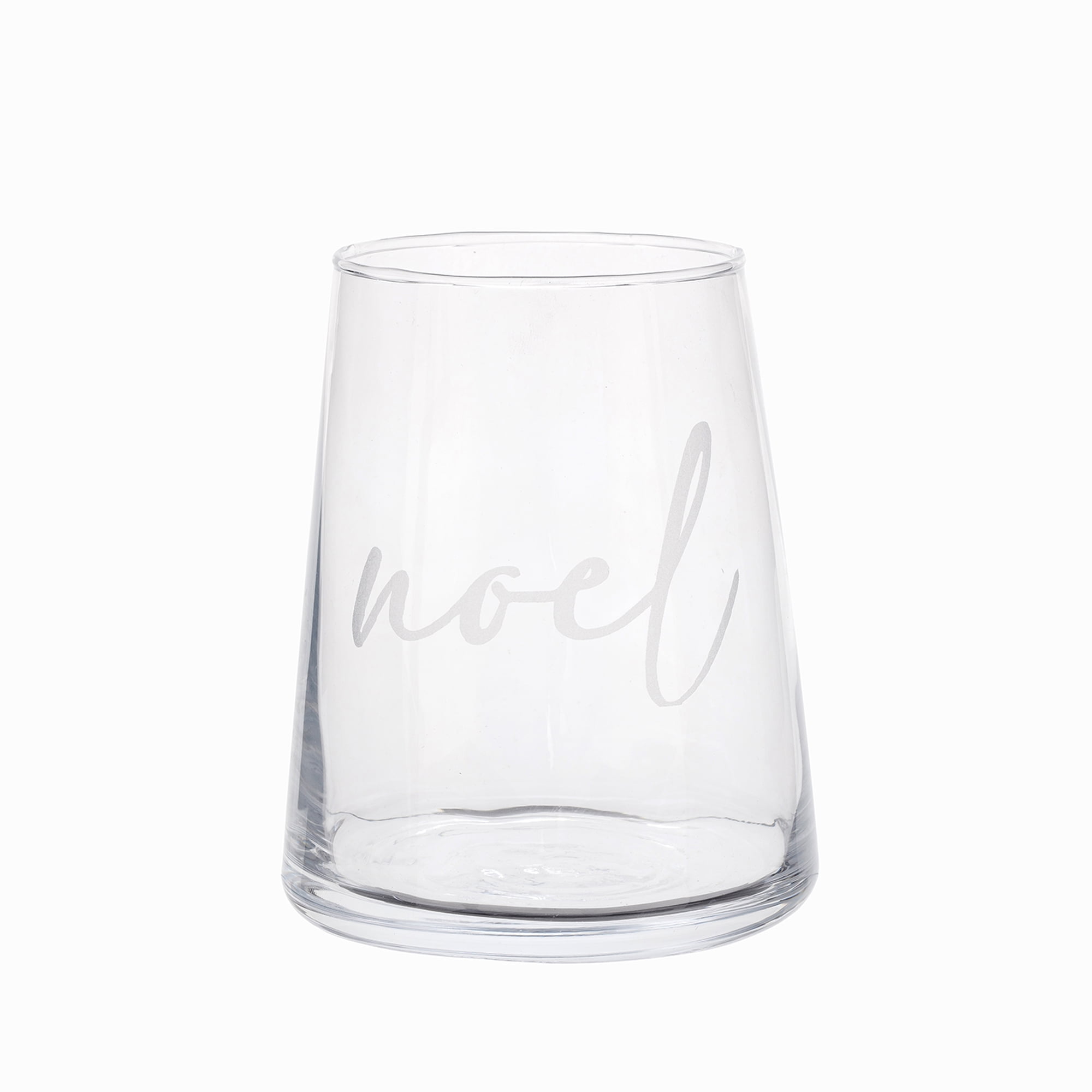Holiday Time Noel Stemless Wine Glass 17oz