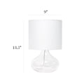 thumbnail image 5 of Mod Lighting and Decor Raindrop Table Lamp with Drum Shade - 13.5" - Clear and White, 5 of 9