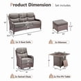 thumbnail image 2 of Gymojoy Patio Furniture 6 Pieces Wicker Outdoor Sectional Sofa Sets, Rattan Conversation Set with Fire Pit Table, Swivel Chairs for Backyard, Pool, 2 of 12
