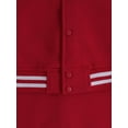 thumbnail image 4 of Hat and Beyond Mens Varsity Brushed Fleece Button Up Large Striped Collar Cuff Pocketed Coat Jacket, 4 of 6
