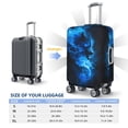 thumbnail image 2 of Travel Luggage Cover Protector - Blue Fire Cool Wolf Anti-Scratch Suitcase Covers Fits 18-32 Inch Luggage, 2 of 5