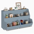 thumbnail image 6 of New Toy Storage Organizer with Wheels- 2 Ties Cube  Bookshelf  with Drawers Toy Organizer Bookshelf  for Nursery, Playroom, Bedroom, 6 of 8