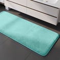 thumbnail image 4 of Extra Large Coral Fleece Bath Mat, Soft Shaggy Absorbent Bathroom Rug with Non-Slip Latex Backing, Quick-Dry Machine-Washable Floor Carpet for Tub, Shower, Vanity, or Bedroom, 47in, Green, 4 of 8