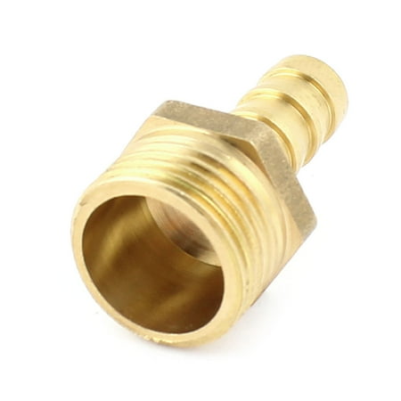 - Unique Bargains Brass 1/4 ID Hose Barb 1/4 NPT Air Fluid Fuel Gas Liquid Water Coupler