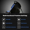 thumbnail image 4 of Costway Golf Stand Cart Bag Club w/6 Way Divider Carry Organizer Pockets Storage Blue, 4 of 11