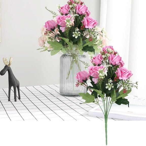Artificial Bouquet, Artificial Rose, Washable For Tables Homes Centers Gardens Weddings Hotels Peach