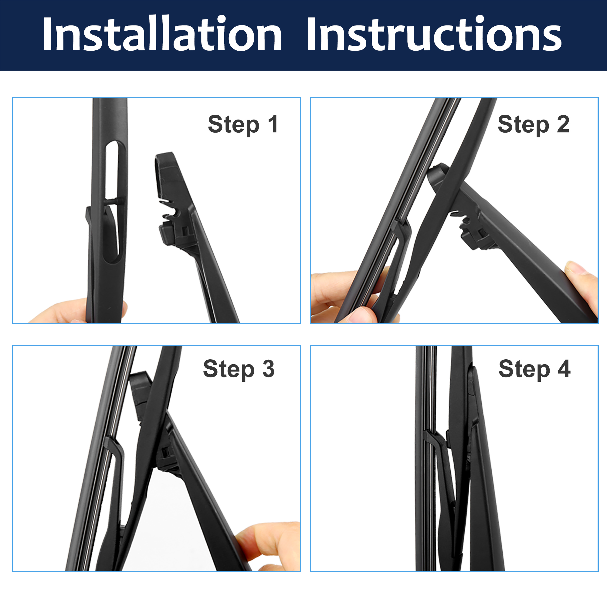 Unique Bargains 2pcs Rear Windshield Wiper Blade for Hyundai Veloster 2011-2018