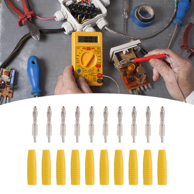 4.0mm Solder Banana Plugs, Removable Convenient Banana Plug Male Connector For Testing Instrument