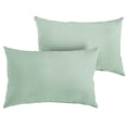 thumbnail image 3 of Sunbrella  Canvas Spa Blue Indoor/Outdoor Knife Edge Pillow (Set of 2) 12 in L x 18 in W, 3 of 5