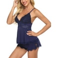 thumbnail image 5 of Sexyfree Women Cami Pajama Set Lace Camisole Lingerie and Shorts Nightwear Sexy Pj Lounge Sets, 5 of 5