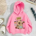 thumbnail image 4 of lnmuld Cute Tops for Girls Hooded Sweatshirt Capybara Print Casual Loose Fit Long Sleeve Top for Toddler Kids Soft Comfortable Autumn Winter Outfits Size:2-3 Years, 4 of 5