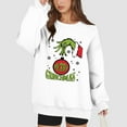 thumbnail image 4 of Christmas Crewneck Sweatshirt Funny Christmas Tree Xmas Cute Graphic Long Sleeve Pullover White Medium, 4 of 4