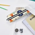 thumbnail image 6 of Fotbe Flower Leaves Pattern Leather Pencil Case, Pencil Pouch with Durable Zipper, Compact and Stylish Organizer for Stationery, Art Supplies, Travel Essentials, 6 of 7