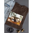 thumbnail image 3 of Adorable Dog And Cat Sleeping T-Shirt Women -Victoria Borges Designs, Female 3X-Large, 3 of 4