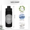 thumbnail image 4 of Botella de agua con aislamiento maya y calendario azteca, de acero inoxidable de 18 oz, novedosa, para deportes, portátil, para viajes, gimnasios al aire libre., 4 of 5