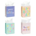 24 Pack 8 x 10 x 4 Inch Happy Birthday Gift Bags with Handles and 24