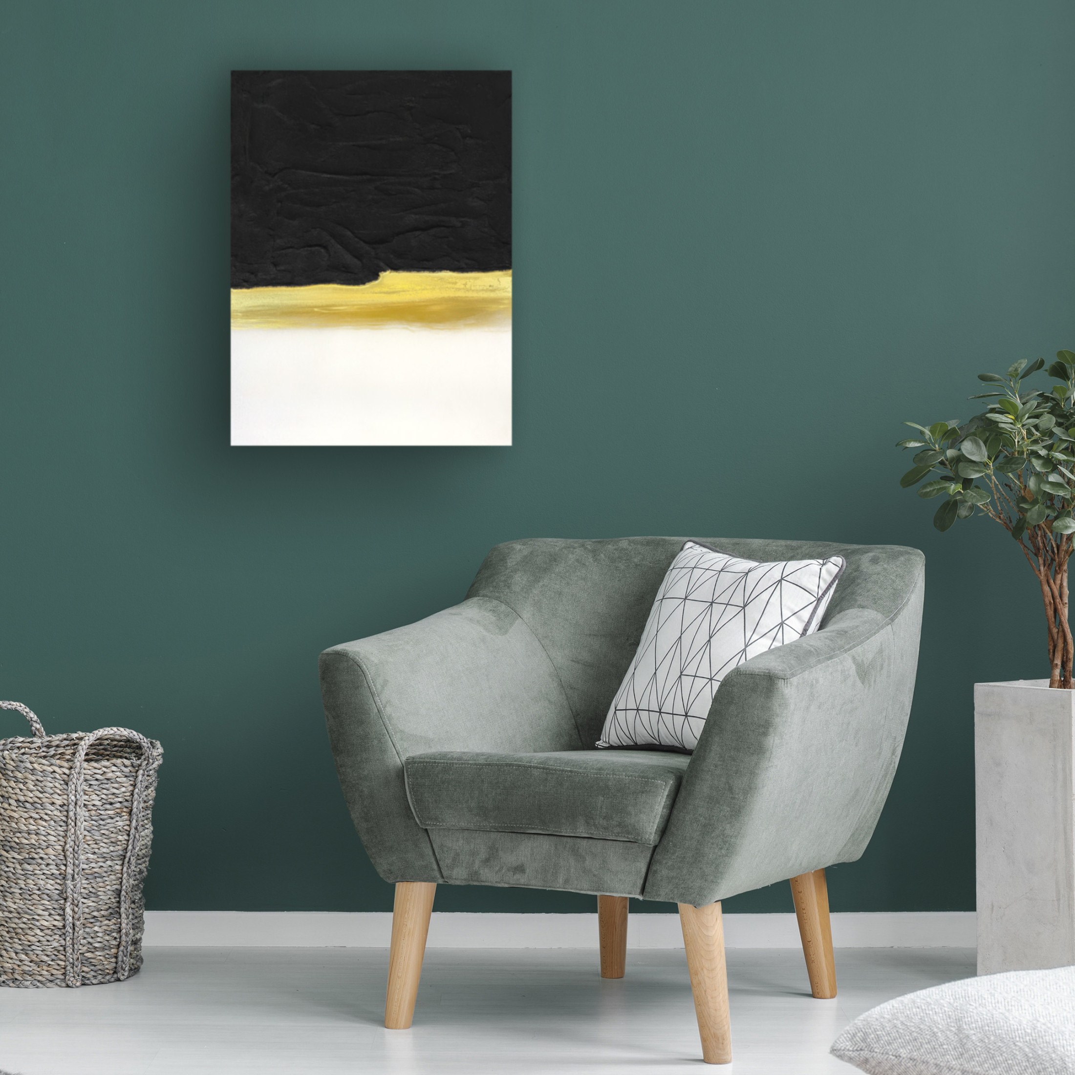 Trademark Fine Art Alyson Storms Black and White Golden Light Canvas Wall Art