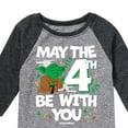 thumbnail image 3 of Star Wars - Yoda May The 4Th - Toddler And Youth Raglan, 3 of 5