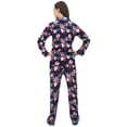 thumbnail image 4 of Bimba Black Button-Down Shirt With Elastic Waist Pajama Pant Night Wear-12, 4 of 4