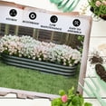 thumbnail image 6 of Outsunny Galvanized Raised Garden Bed Kit, Metal Planter Box with Safety Edging, 59" x 24.5" x 11.75", Dark Gray, 6 of 9