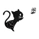 thumbnail image 5 of Reloj De Pared De Acrílico Con Diseño De Gato Y Servilletero De Hierro Con Forma De Pata De Perro, Organizador Decorativo Moderno Para Sala De Estar, Cafetería, Hotel, Picnic, Adorno Elegante., 5 of 8