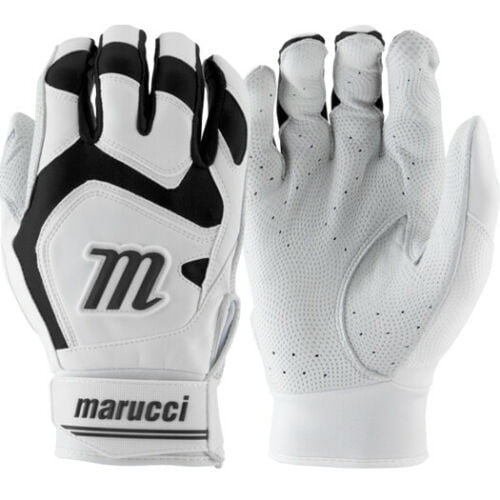 Silver Size Small Marucci Elite Professional Batting Gloves Cabretta Leather