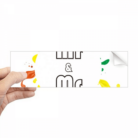 LGBT Rainbow Flag Mr & Mr Rectangle Bumper Sticker Notebook Window ...