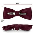 thumbnail image 2 of Boy's Poly Satin Banded Clip On Bow Ties (Burgundy), 2 of 7